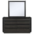 Coaster Leandro 8-drawer Wood Bedroom Dresser with Mirror in Burnished Black