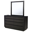 Coaster Leandro 8-drawer Wood Bedroom Dresser with Mirror in Burnished Black