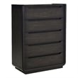 Coaster Leandro 5-drawer Contemporary Wood Bedroom Chest in Burnished Black