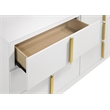 Coaster Ines 6-drawer Wood Bedroom Dresser Cabinet in White High Gloss
