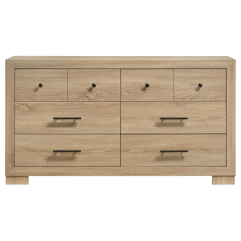 Coaster Arielle 6-drawer Wood Bedroom Dresser Cabinet in Light Oak Brown