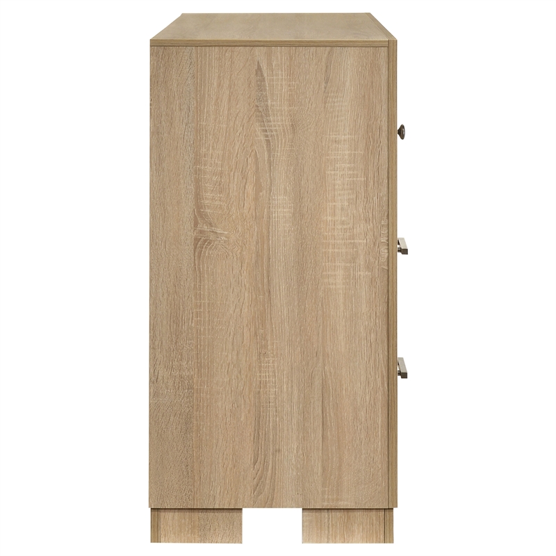 Coaster Arielle 6-drawer Wood Bedroom Dresser Cabinet in Light Oak Brown