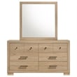 Coaster Arielle 6-drawer Wood Bedroom Dresser with Mirror in Light Oak Brown