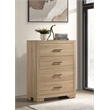 Coaster Arielle 4-drawer Transitional Wood Bedroom Chest in Light Oak Brown