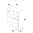 Coaster Arielle 4-drawer Transitional Wood Bedroom Chest in Light Oak Brown