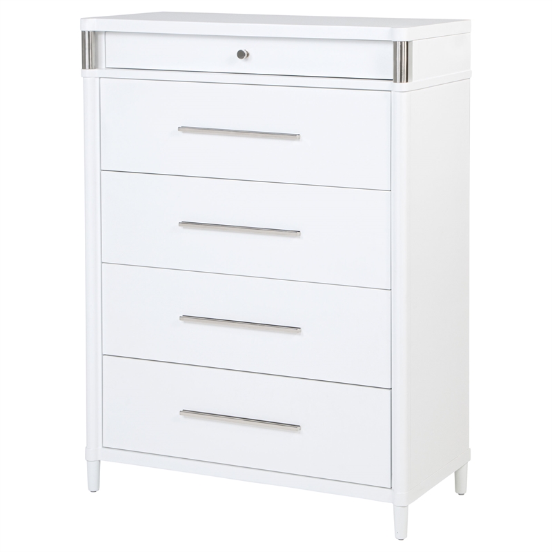 Coaster Gracemont 5-drawer Contemporary Wood Bedroom Chest in White