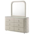 Coaster Sonya 6-drawer Modern Wood Bedroom Dresser with Mirror in Ivory White