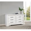 Coaster McKinney 6-drawer Wood Bedroom Dresser Cabinet in Vintage White
