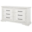 Coaster McKinney 6-drawer Wood Bedroom Dresser Cabinet in Vintage White