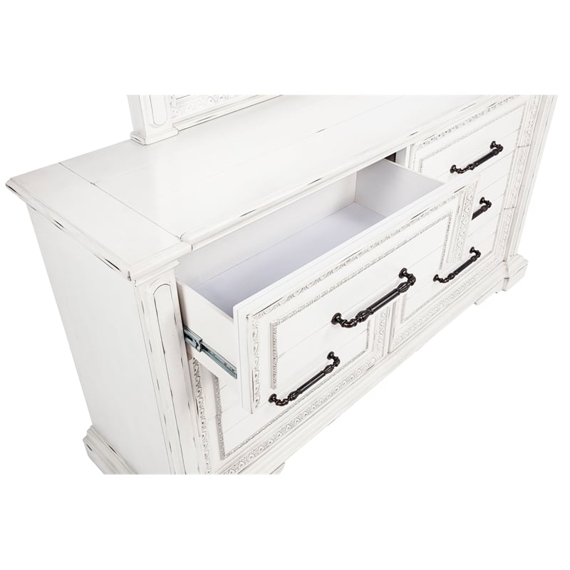 Coaster McKinney 6-drawer Wood Bedroom Dresser Cabinet in Vintage White
