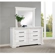 Coaster McKinney 6-drawer Wood Bedroom Dresser with Mirror in Vintage White