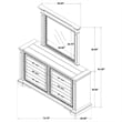 Coaster McKinney 6-drawer Wood Bedroom Dresser with Mirror in Vintage White