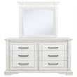 Coaster McKinney 6-drawer Wood Bedroom Dresser with Mirror in Vintage White