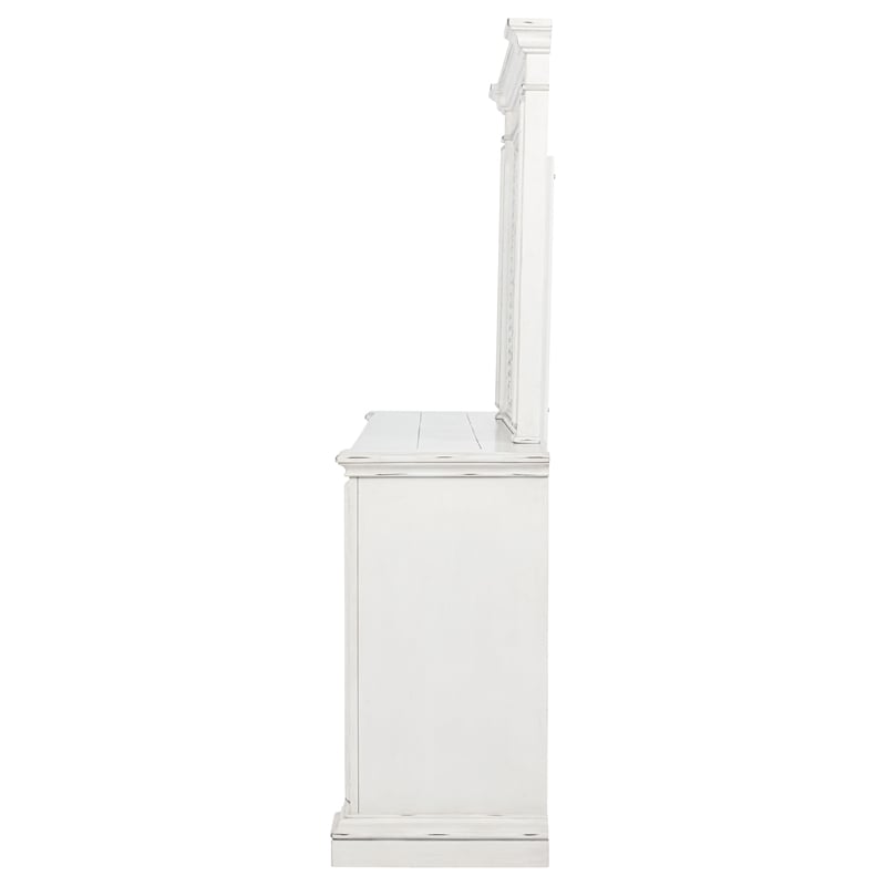 Coaster McKinney 6-drawer Wood Bedroom Dresser with Mirror in Vintage White