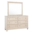 Coaster Pembroke 6-drawer Wood Bedroom Dresser with Mirror in Washed Oak Brown