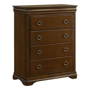 Coaster Garland 4-drawer Traditional Wood Bedroom Chest in Brown Cherry