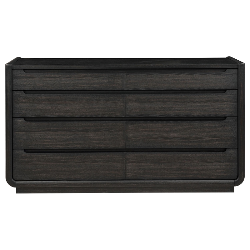 Coaster Leandro 8-drawer Wood Bedroom Dresser Cabinet in Burnished Black
