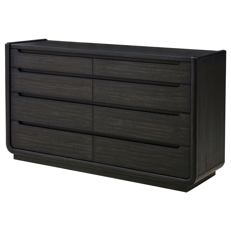 Coaster Leandro 8-drawer Wood Bedroom Dresser Cabinet in Burnished Black
