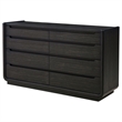Coaster Leandro 8-drawer Wood Bedroom Dresser Cabinet in Burnished Black