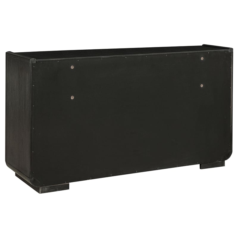 Coaster Leandro 8-drawer Wood Bedroom Dresser Cabinet in Burnished Black