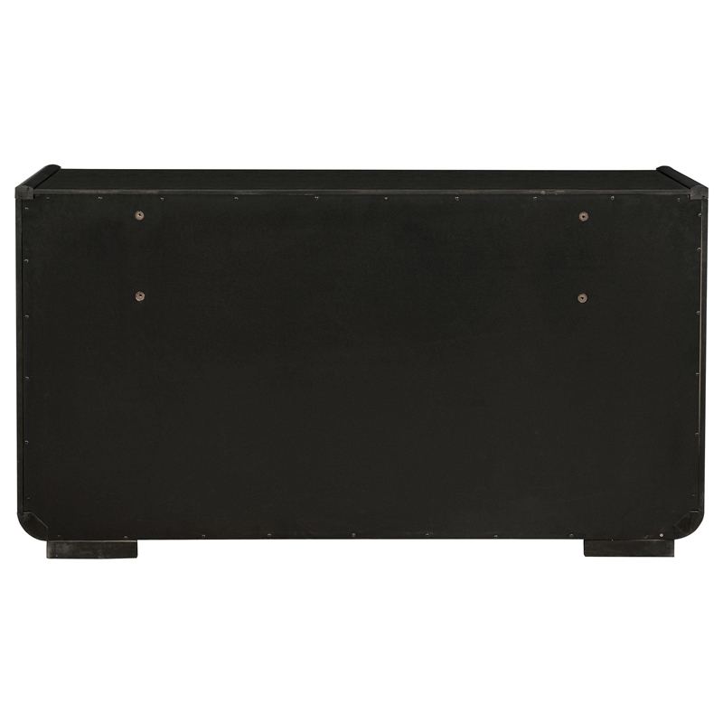 Coaster Leandro 8-drawer Wood Bedroom Dresser Cabinet in Burnished Black