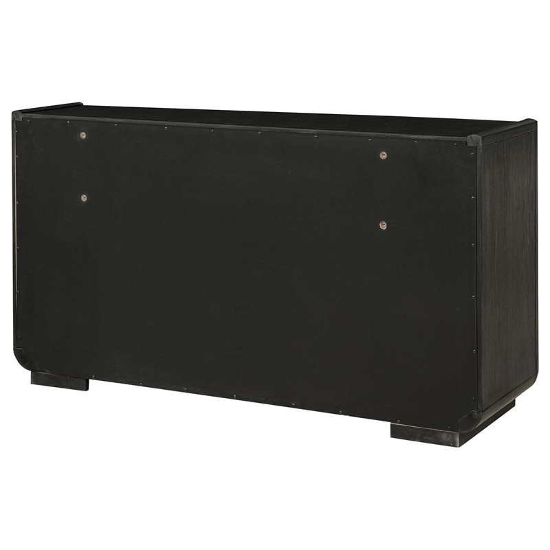 Coaster Leandro 8-drawer Wood Bedroom Dresser Cabinet in Burnished Black