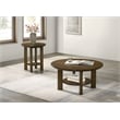 Coaster Ottowa 2-piece Round Transitional Wood Coffee Table Set in Brown