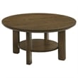 Coaster Ottowa 2-piece Round Transitional Wood Coffee Table Set in Brown