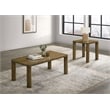 Coaster Castlewood 2-piece Wood Cocktail Coffee Table Set in Brown Oak
