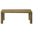 Coaster Castlewood 2-piece Wood Cocktail Coffee Table Set in Brown Oak