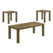 Coaster Castlewood 3-piece Wood Cocktail Coffee Table Set in Brown Oak