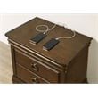 Coaster Garland 3-drawer Wood Nightstand Bedside Table in Brown Cherry