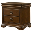 Coaster Garland 3-drawer Wood Nightstand Bedside Table in Brown Cherry