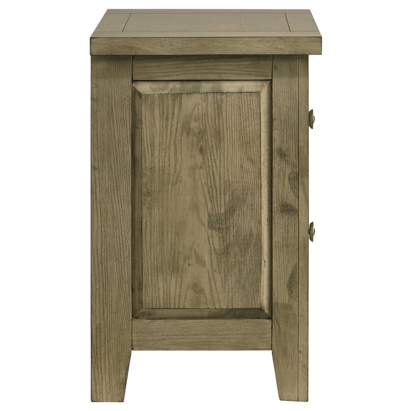 Coaster Hazlewood 2-drawer Rustic Wood Nightstand Bedside Table in Vineyard Oak