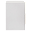 Coaster Ines 2-drawer Wood Nightstand Bedside Table in White High Gloss