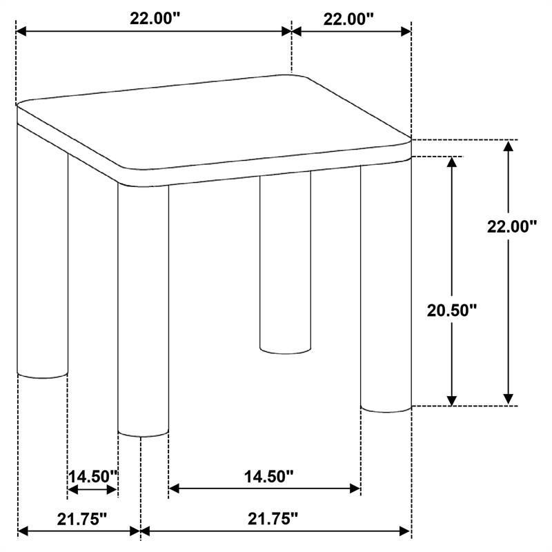 Coaster Castlewood Transitional Wood Accent Side End Table in Washed Oak