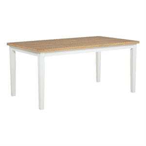 Coaster Andrews 66&quot Rectangular Transitional Wood Dining Table in Light Ash