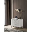 Coaster Cassia 2-drawer Wood Nightstand Bedside Table in White High Gloss