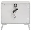 Coaster Cassia 2-drawer Wood Nightstand Bedside Table in White High Gloss