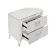 Coaster Cassia 2-drawer Wood Nightstand Bedside Table in White High Gloss
