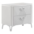 Coaster Cassia 2-drawer Wood Nightstand Bedside Table in White High Gloss