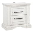 Coaster McKinney 2-drawer Wood Nightstand with Dual USB in Vintage White