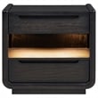 Coaster Leandro 2-drawer Wood LED Nightstand with USB in Burnished Black