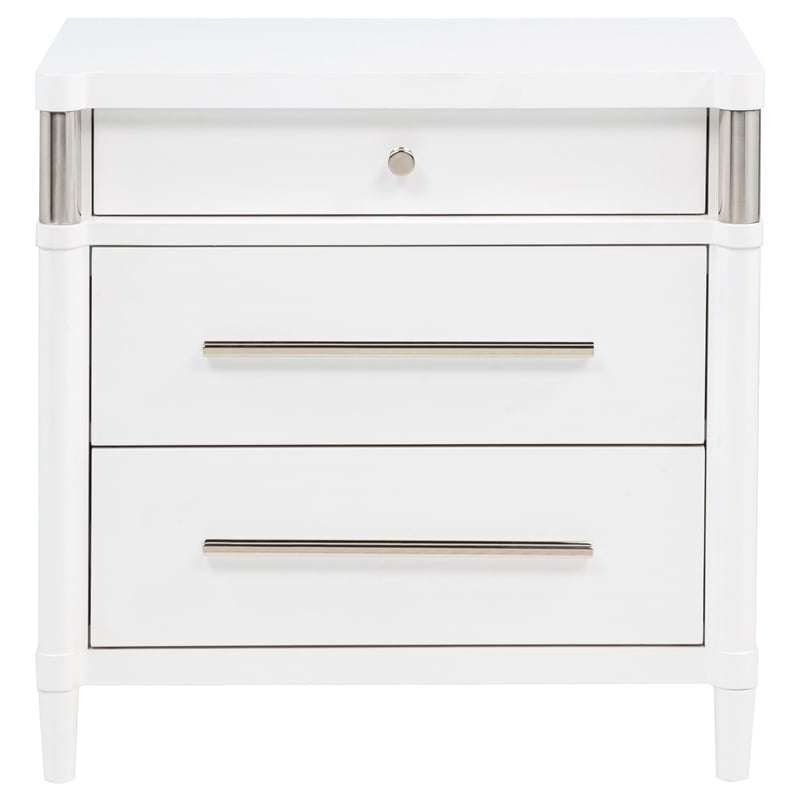 Coaster Gracemont 3-drawer Wood Bedroom Nightstand Bedside Table in White