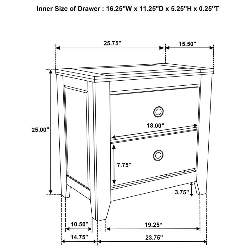 Coaster Hazlewood 5-Piece Wood Queen Storage Bedroom Set in Oak Brown
