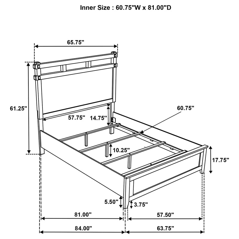 Coaster Hazlewood 5-Piece Wood Queen Bedroom Set in Vineyard Oak Brown