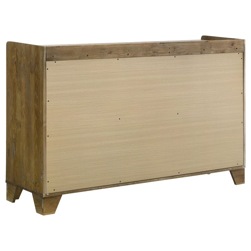 Coaster Henderson 5-Piece Wood Queen Bedroom Set in Medium Oak Brown