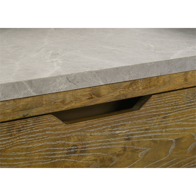 Coaster Henderson 4-Piece Wood Eastern King Bedroom Set in Medium Oak Brown