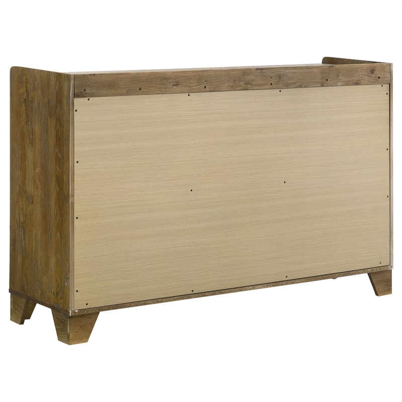 Coaster Henderson 4-Piece Wood Eastern King Bedroom Set in Medium Oak Brown