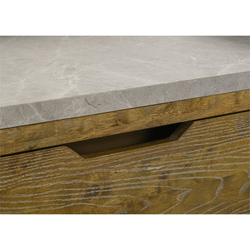 Coaster Henderson 4-Piece Wood Queen Bedroom Set in Medium Oak Brown